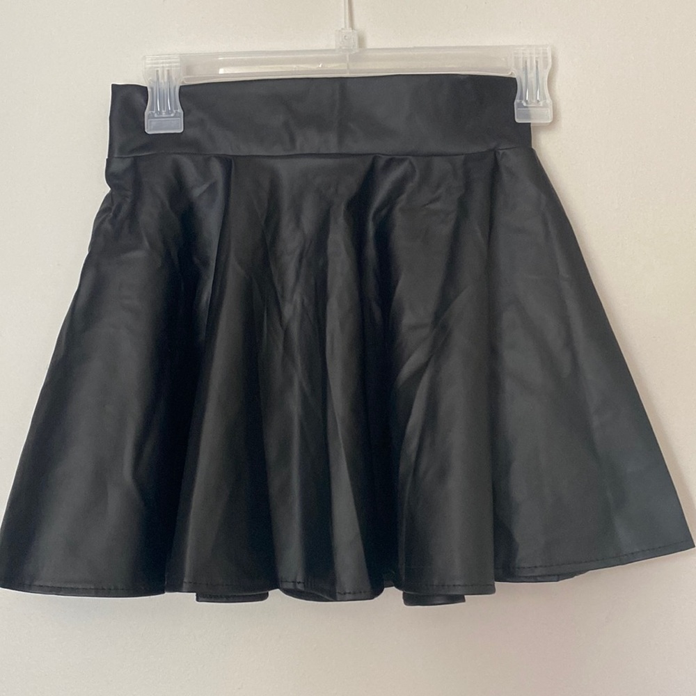 Faux leather skirt
